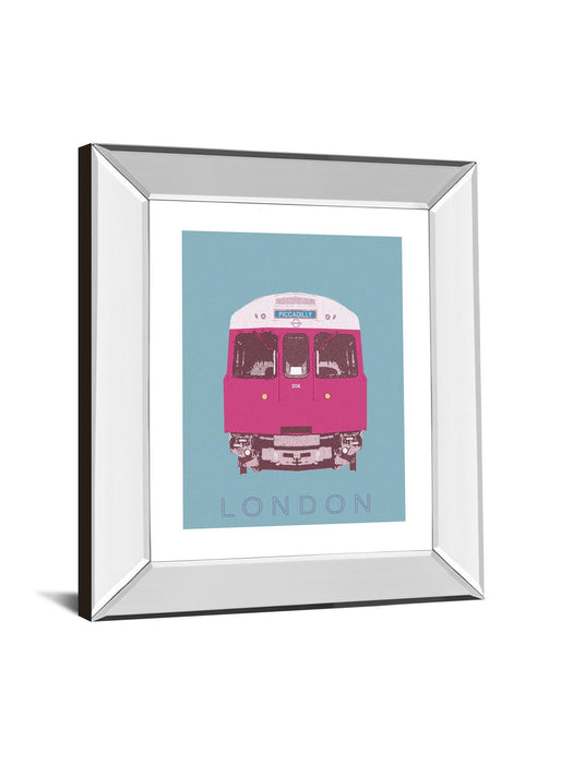 London Transport 3 By Ben James - Mirror Framed Print Wall Art - Purple