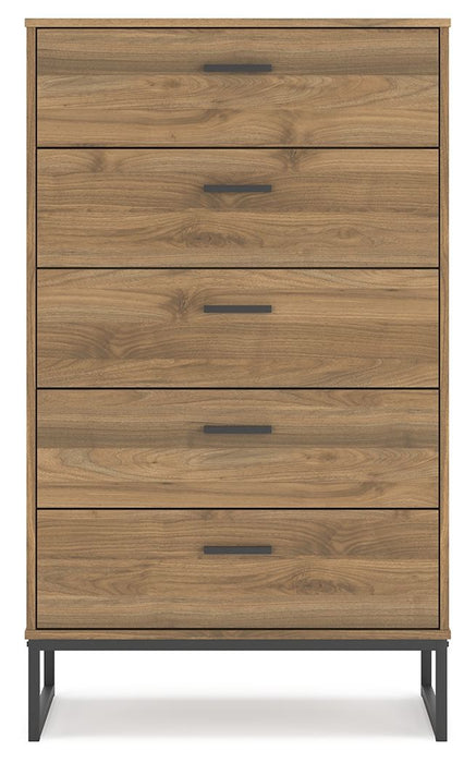 Deanlow - Five Drawer Chest - Honey