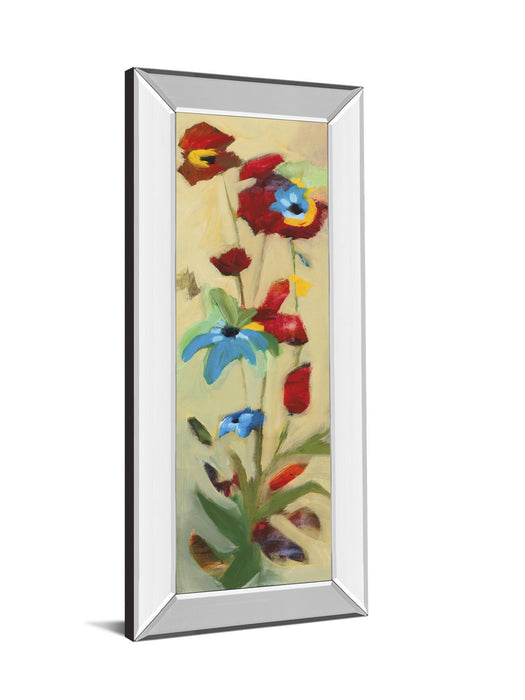 Wildflower Il By Jennifer Zybala - Mirror Framed Print Wall Art - Red