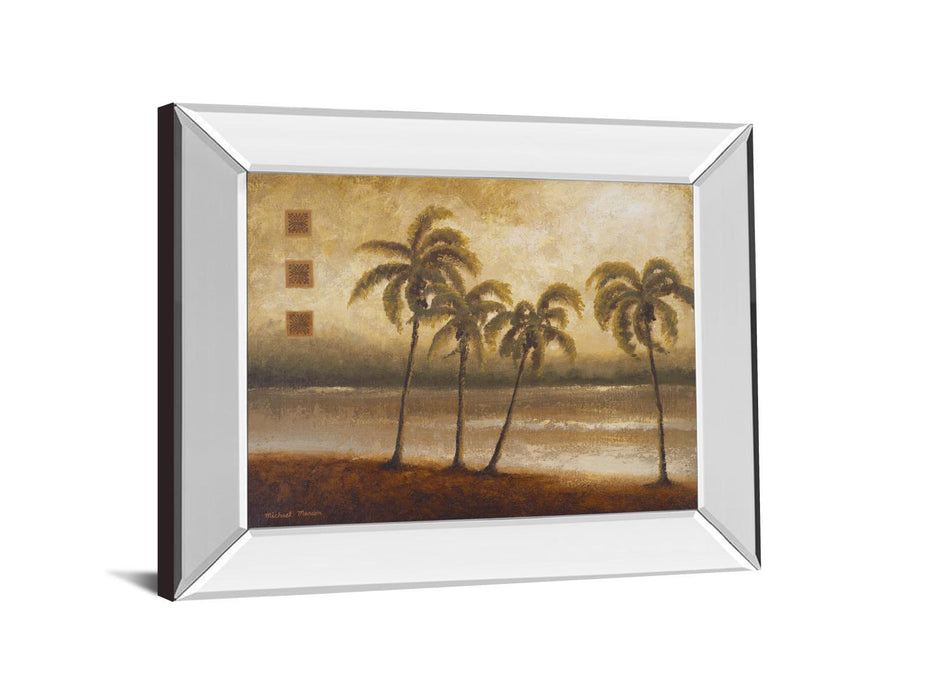 Tropical Escape I By Michael Marcon - Mirror Framed Print Wall Art - Green