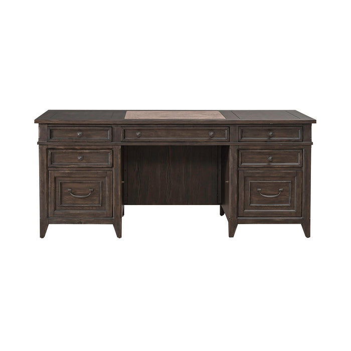 Paradise Valley - Executive Desk - Saddle Brown
