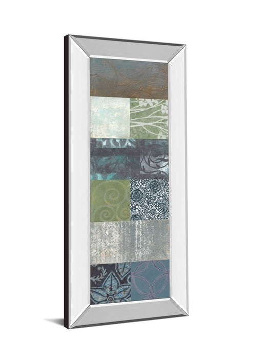 Zen Panel Il By Vision Studio - Mirror Framed Print Wall Art - Blue