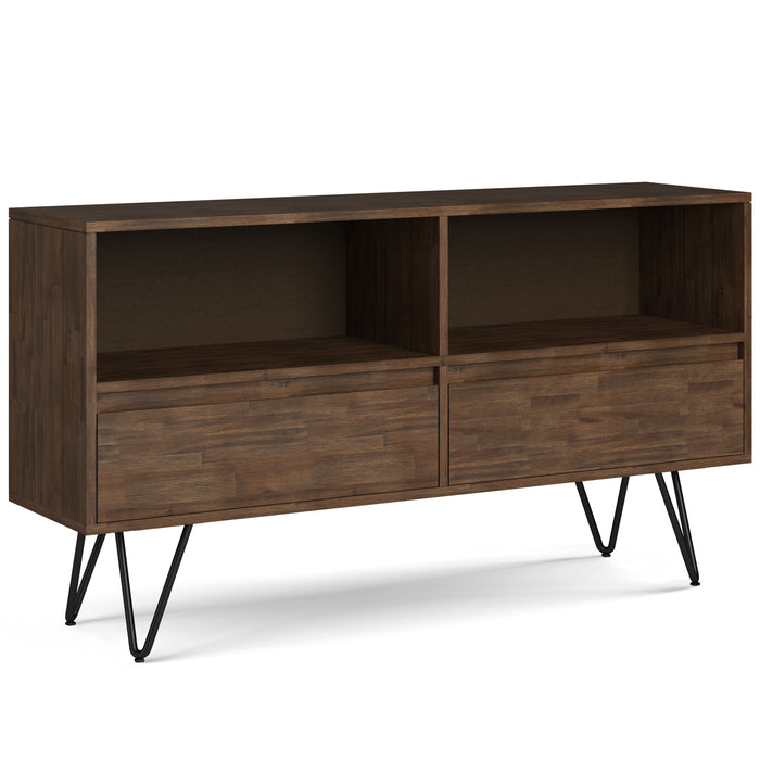 Chase - Low Bookcase - Rustic Natural Aged Brown