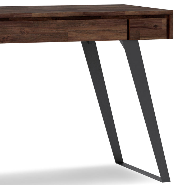 Lowry - Small Desk - Distressed Charcoal Brown