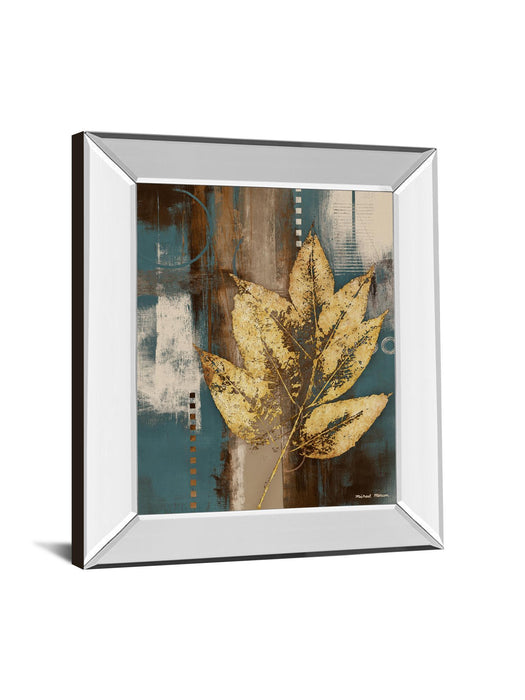 Golden Force I By Michael Marcon - Mirror Framed Print Wall Art - Yellow - Gold