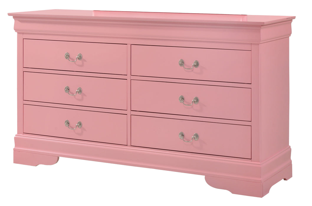 Louis Phillipe - G3104-D Dresser - Pink