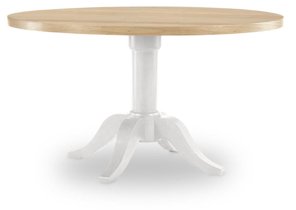 XXX's And OOO's - Complete Round Dining Table - Two Tone