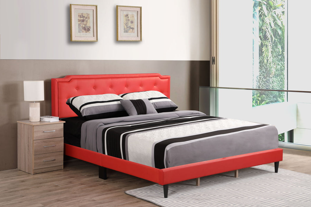 Deb - G1117-KB-UP King Bed (All in One Box) - Red