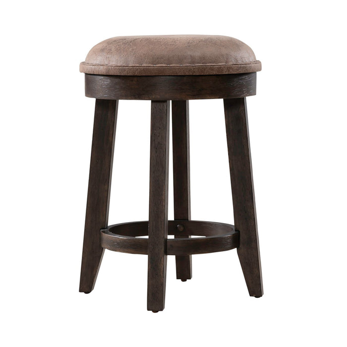Paradise Valley - Upholstered Console Stool - Saddle Brown