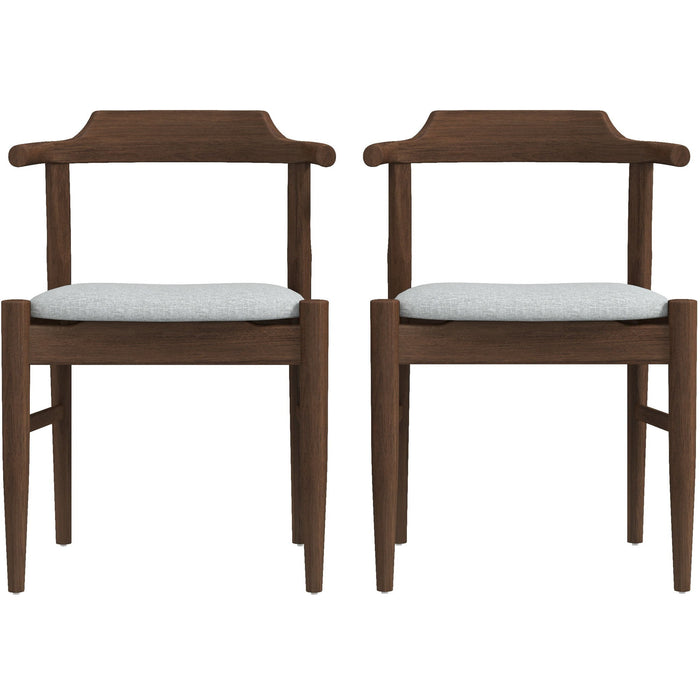Leon - Mid-Century Modern Dining Chair (Set of 2) - Dark Brown