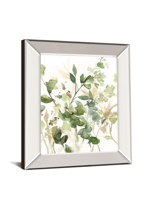 Sage Garden I By Carol Robinson - Mirror Framed Print Wall Art - Green