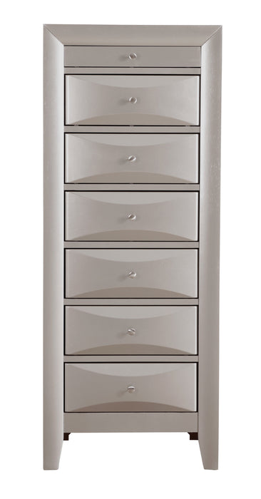 Marilla - G1503-LC 7 Drawer Lingerie Chest - Silver Champagne