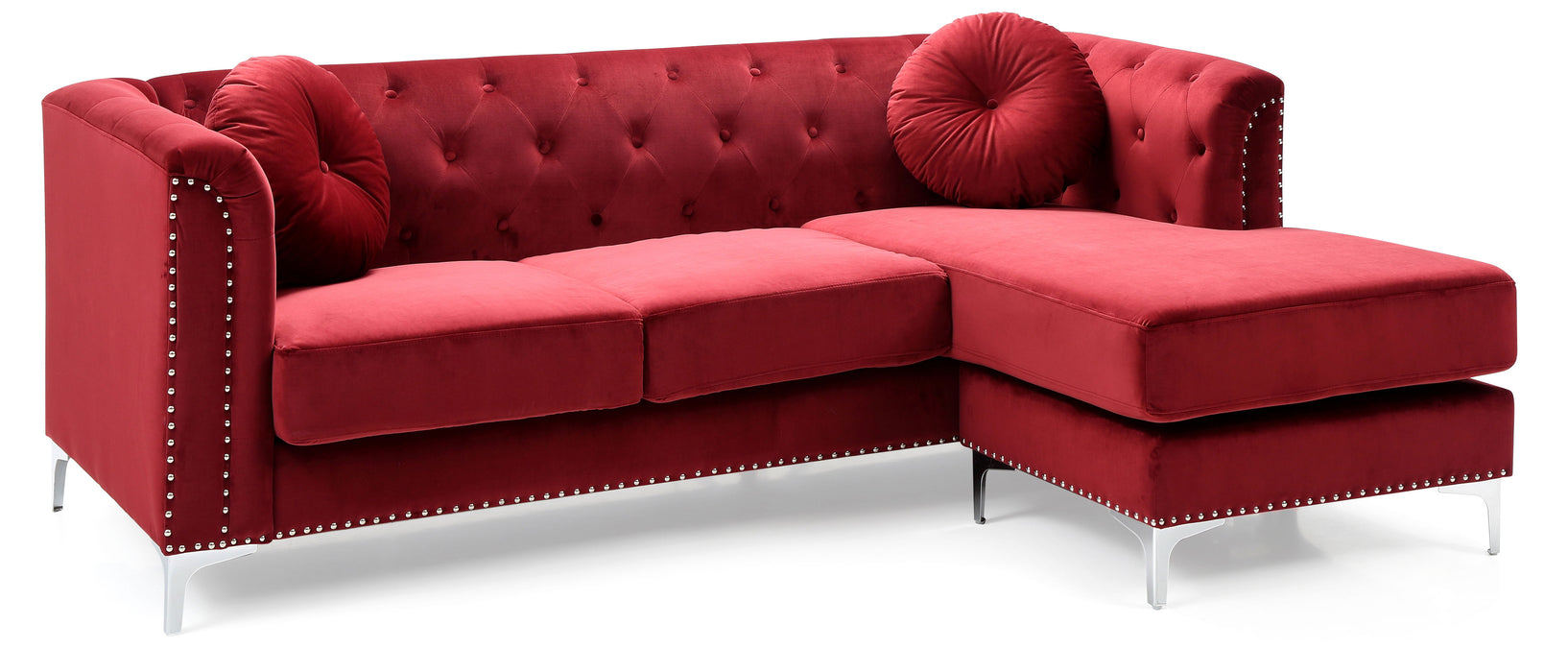 Pompano - G789B-SC Sofa Chaise (3 Boxes) - Burgundy