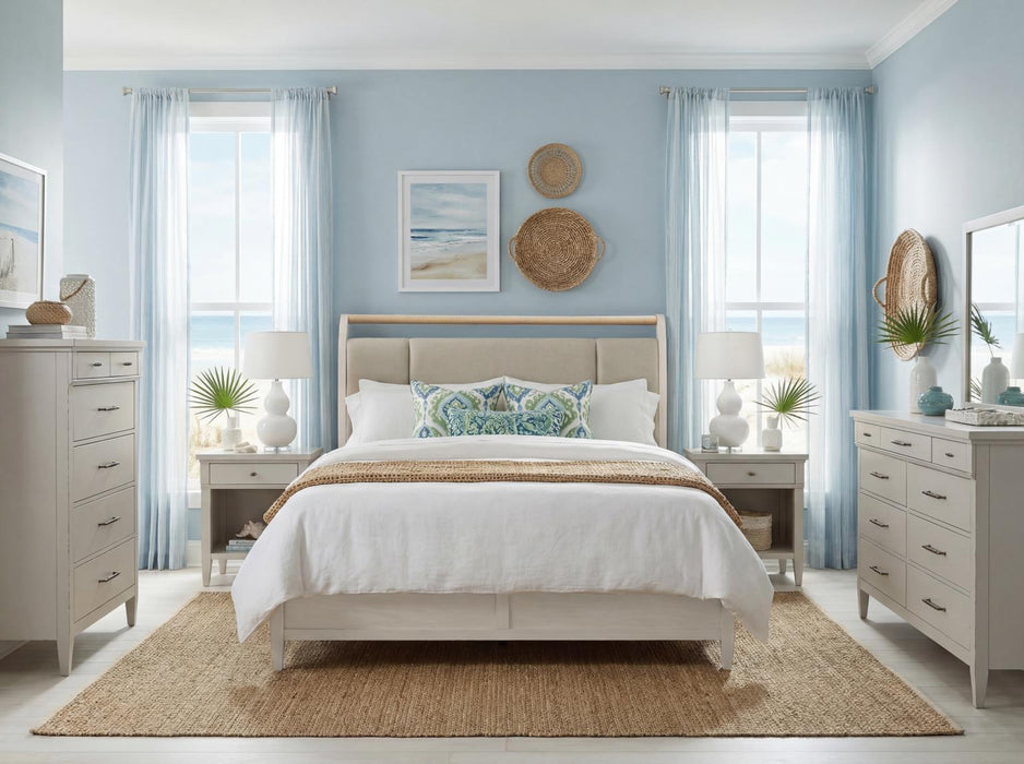Reflections - Complete Upholstered Sleigh Bed With Storage Footboard