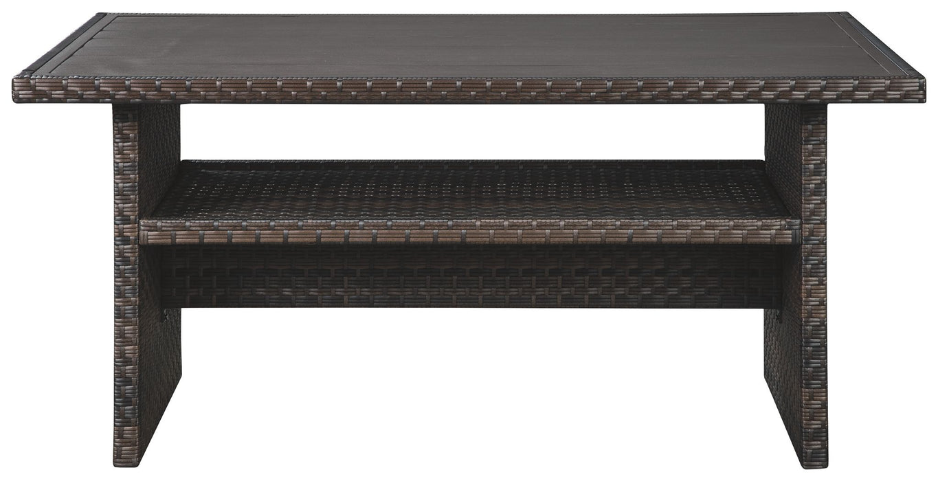 Easy Isle - RECT Multi-Use Table - Dark Brown / Beige