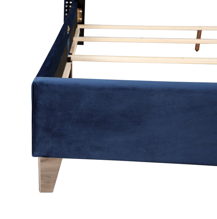Julie - G1924-FB-UP Full Upholstered Bed - Navy Blue