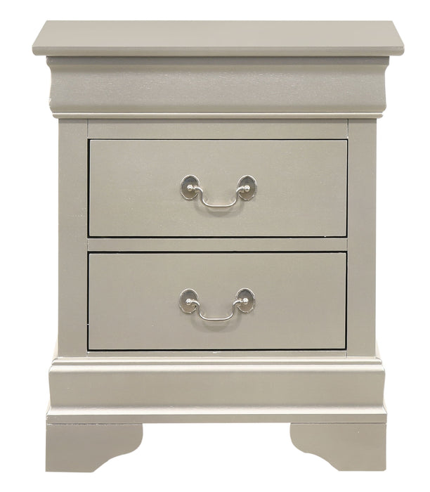 Louis Phillipe - G02103-N Nightstand - Silver Champagne