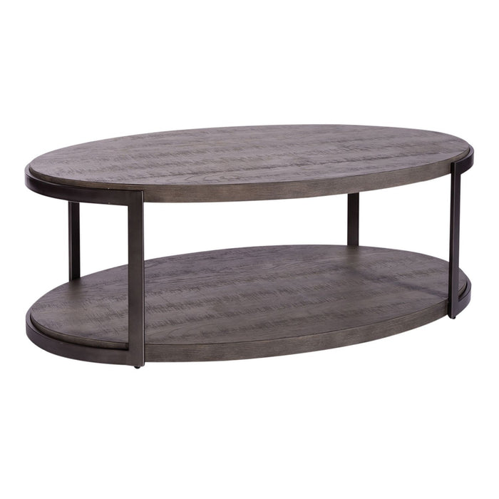 Modern View - Oval Cocktail Table Top - Gauntlet Gray