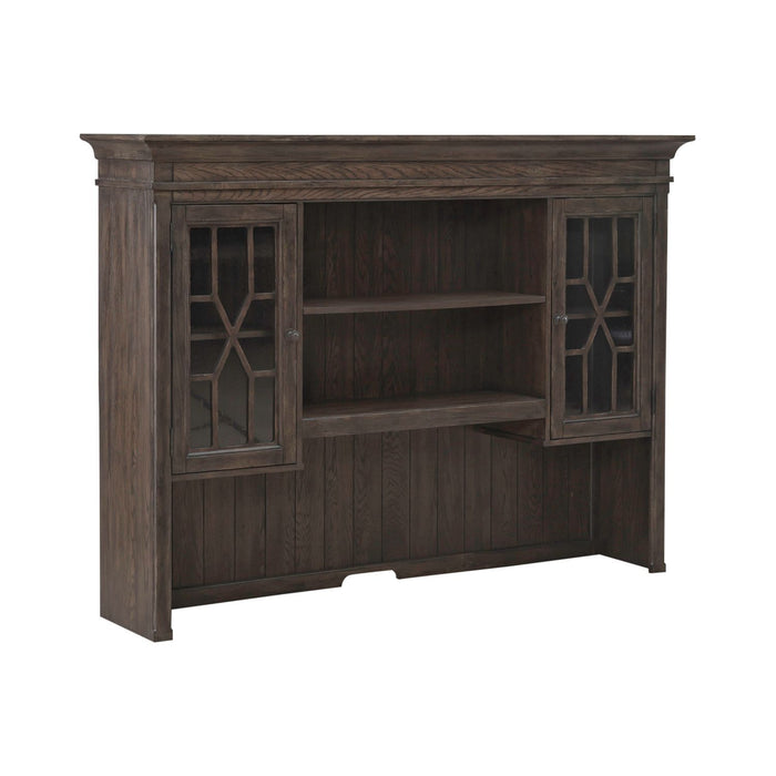 Paradise Valley - Executive Credenza Hutch - Saddle Brown