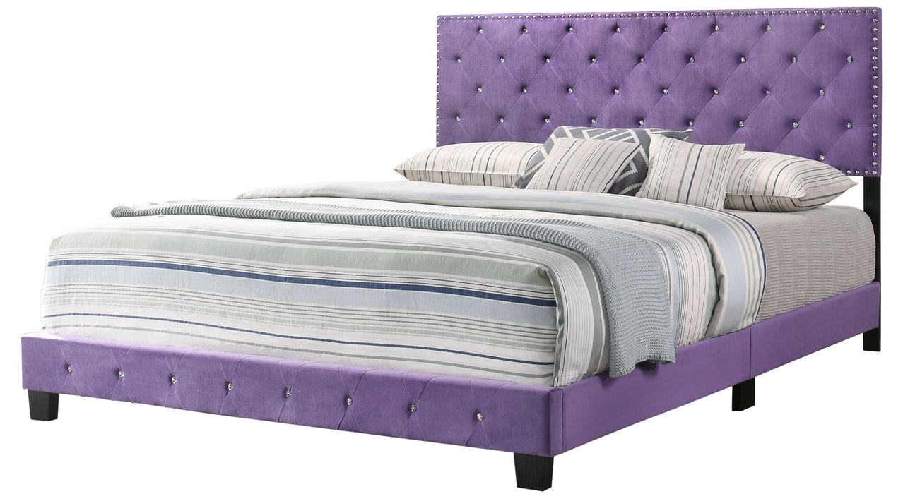 Suffolk - G1402-KB-UP King Bed - Purple
