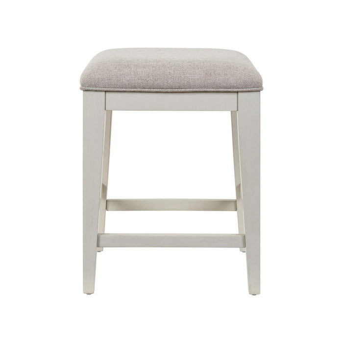 Berkley Square - Upholstered Console Stool - Linen & Khaki