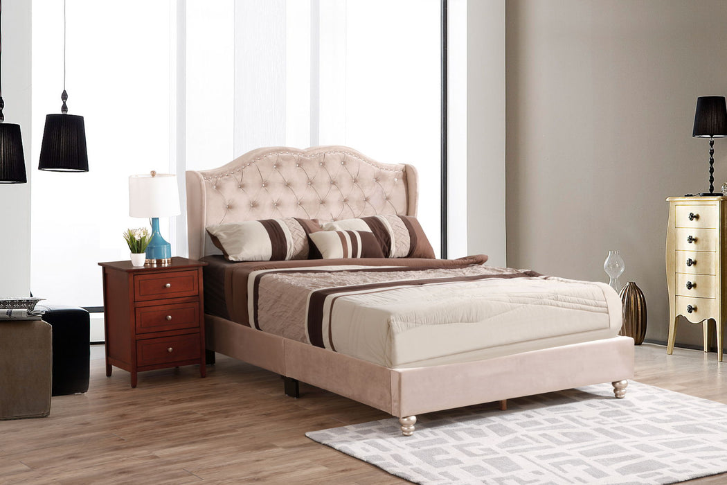 Joy - G1935-FB-UP Full Upholstered Bed - Beige