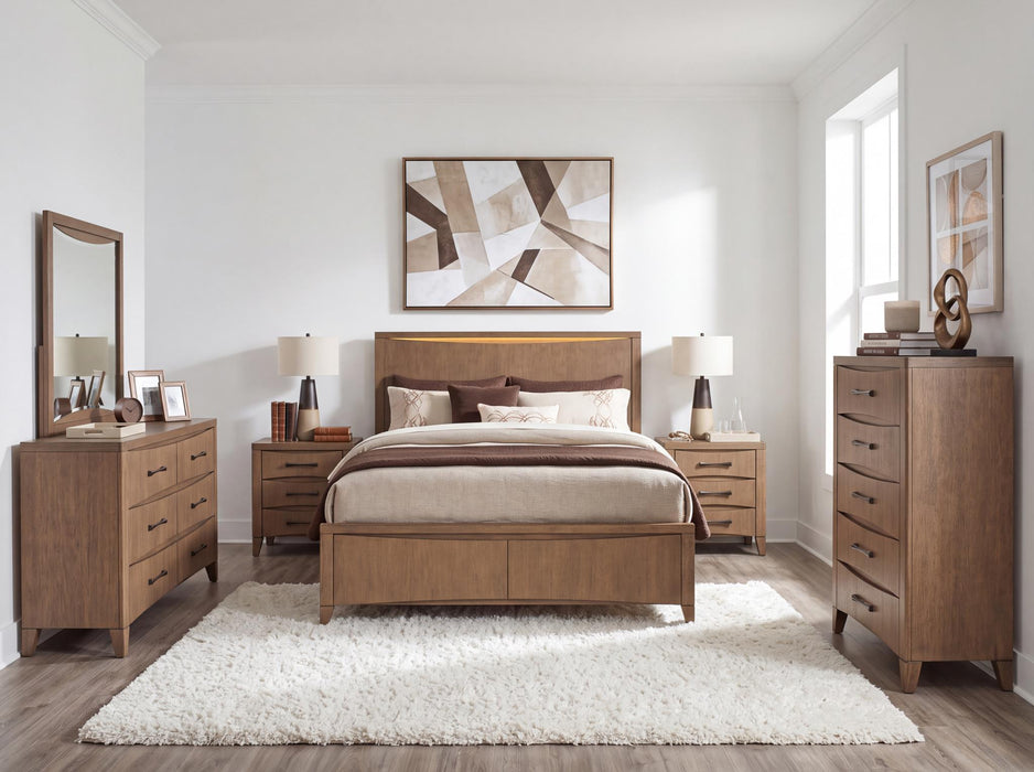 Horizons - Chest (5 Drawers) - Tweed