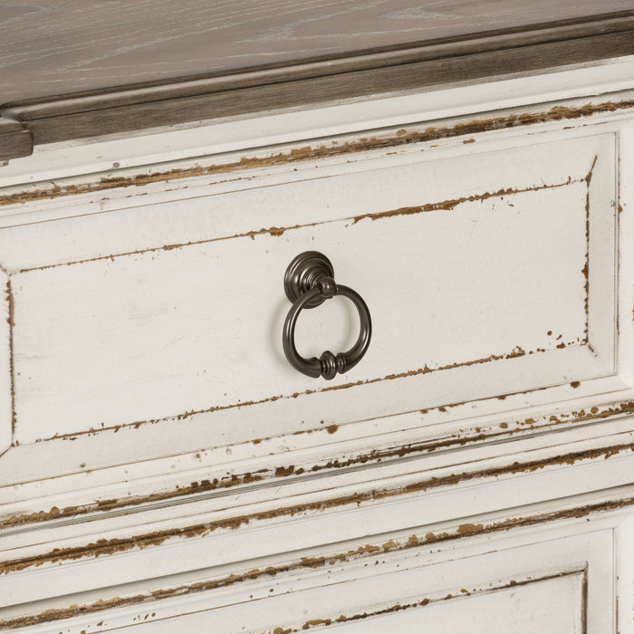 Abbey Park - 2 Drawer Nightstand With Charging Station - Antique White