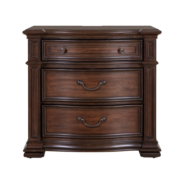 Provence Park - Bedside Chest With Charging Station - Chateau Brown
