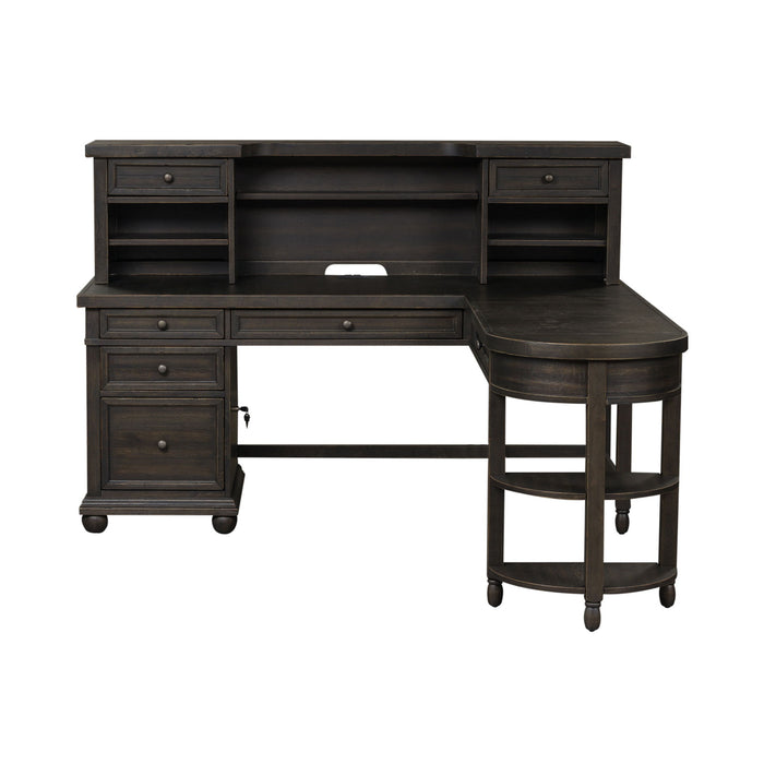 Harvest Home - L Shaped Desk Set With Hutch - Chalkboard