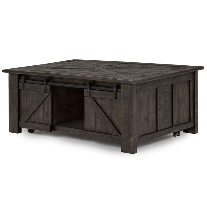 Garrett - Rectangular Lift-top Cocktail Table With Casters - Weathered Charcoal