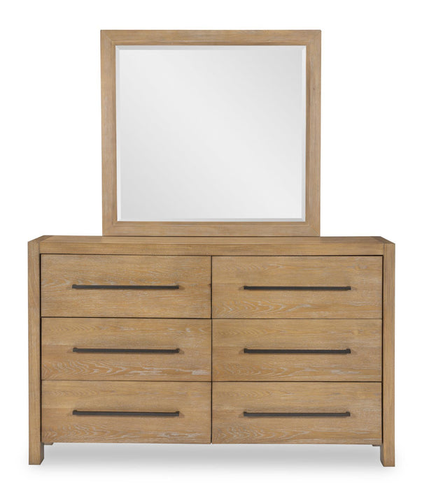 Horizons - Beveled Mirror - Weathered Oak