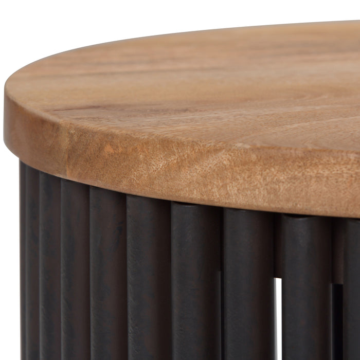 Demy - Metal and Wood Accent Table