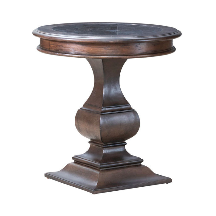 Provence Park - Round End Table - Chateau Brown