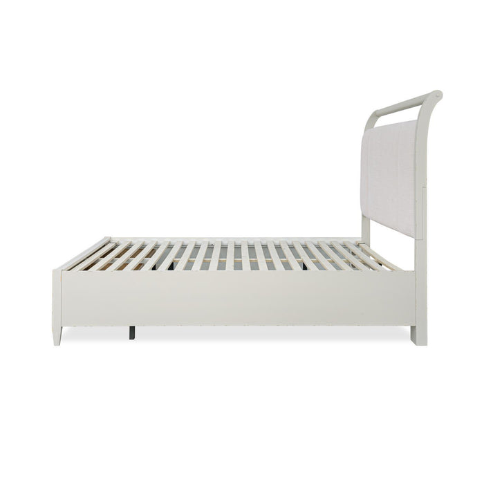 Reflections - Complete Upholstered Sleigh Bed With Storage Footboard