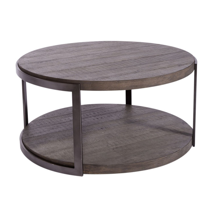 Modern View - Round Cocktail Table Base - Gauntlet Gray