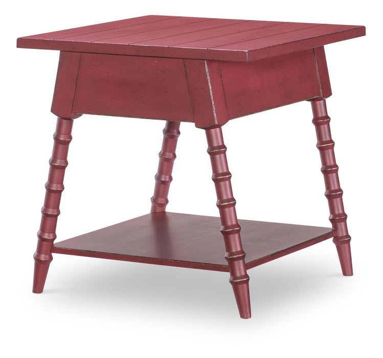 Vintage Market - Splayed Bobbin Leg 1 Drawer End Table
