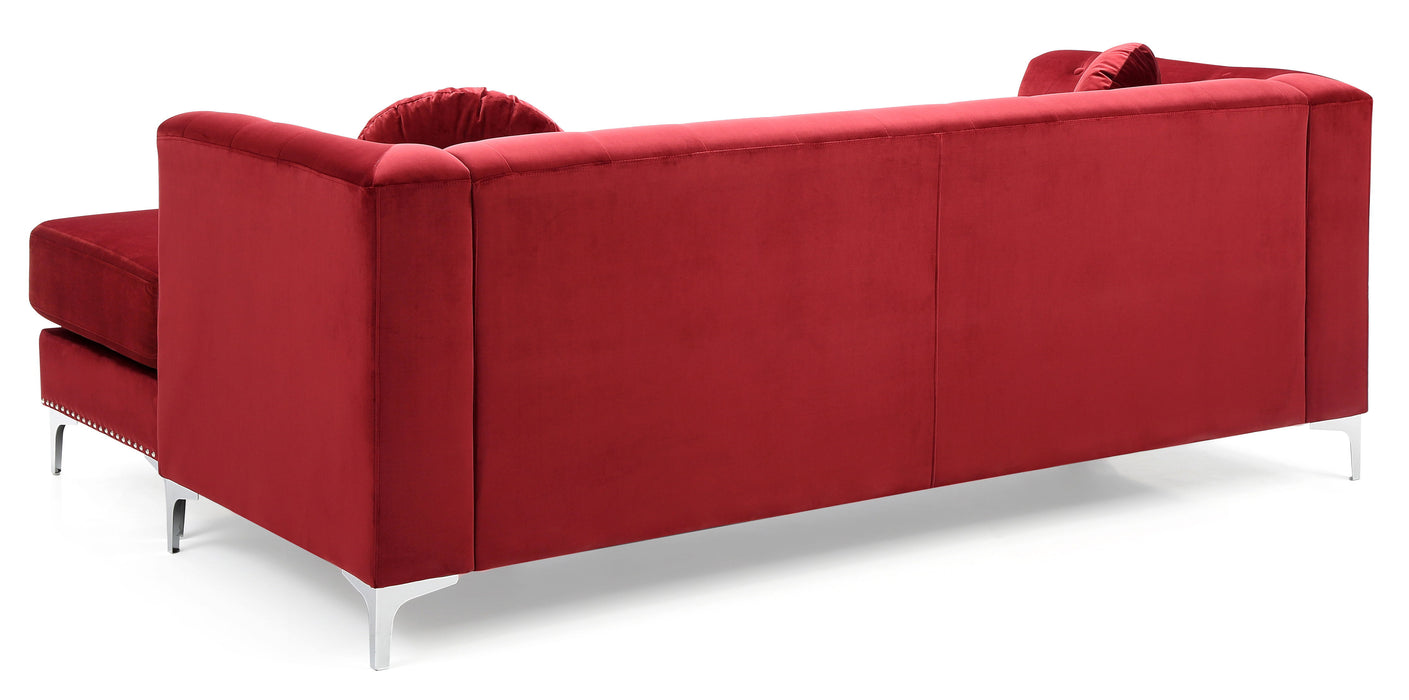 Pompano - G789B-SC Sofa Chaise (3 Boxes) - Burgundy