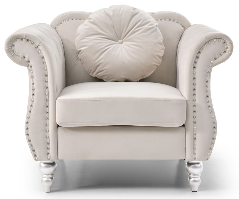 Hollywood - G0667A-C Chair - Ivory
