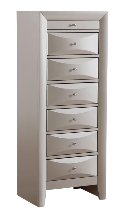 Marilla - G1503-LC 7 Drawer Lingerie Chest - Silver Champagne