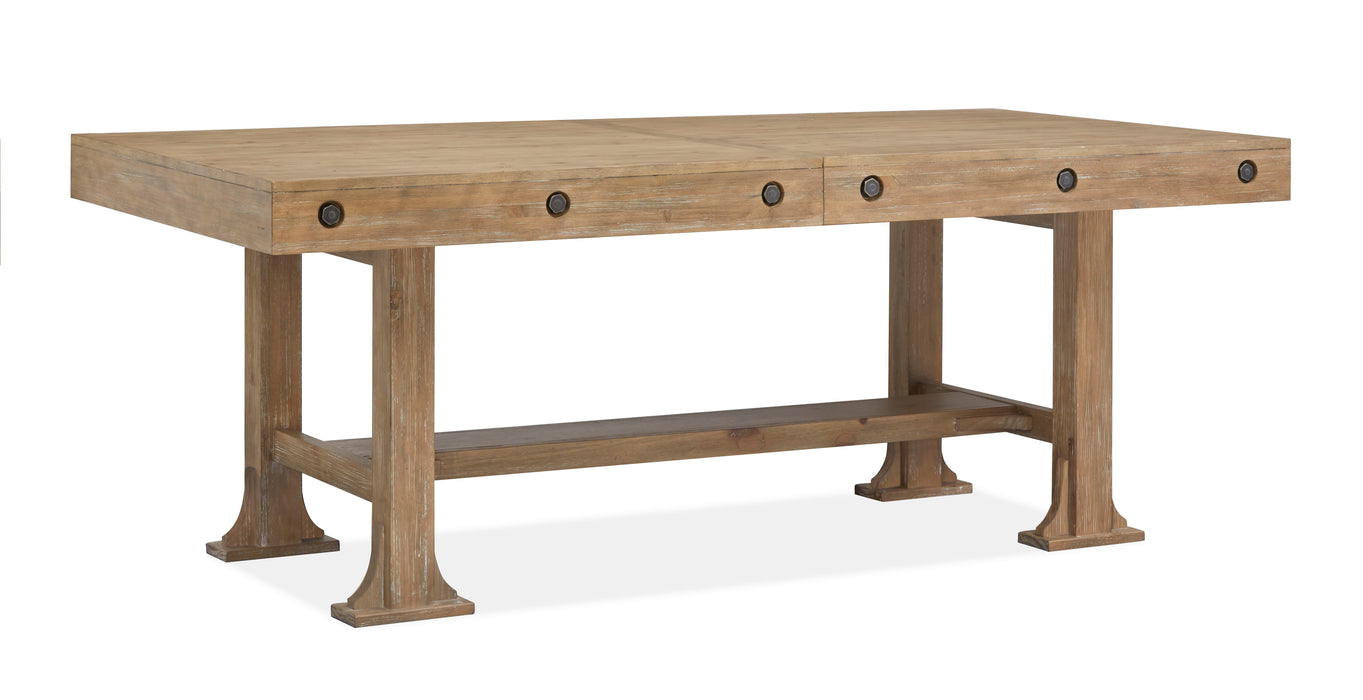 Lynnfield - Trestle Dining Table - Weathered Fawn
