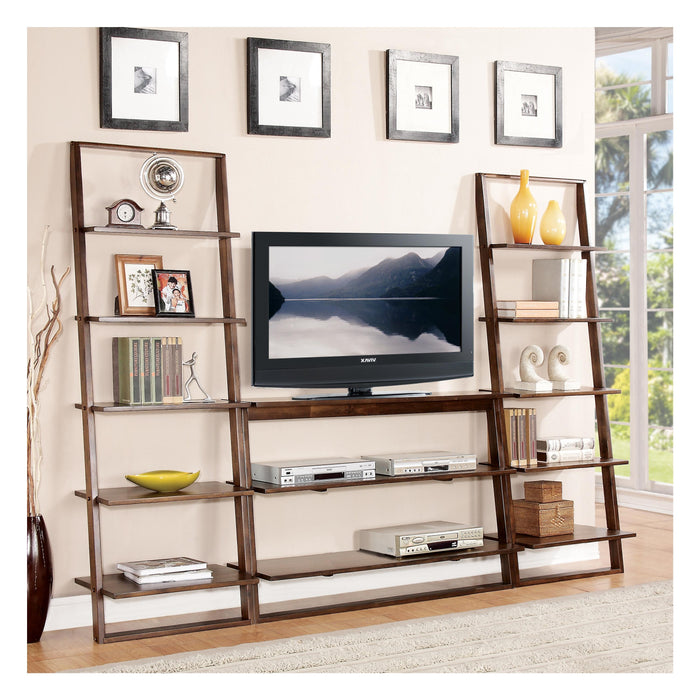 Lean Living - Leaning Bookcase - Burnished Brownstone