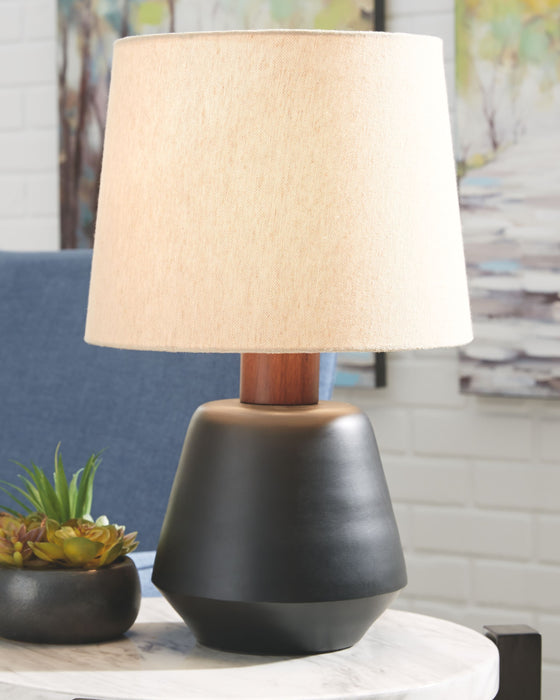 Ancel - Black / Brown - Metal Table Lamp
