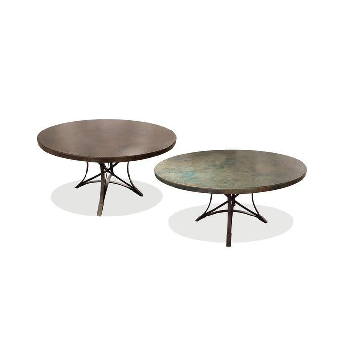 Laredo - Round Dining Table - Aged Copper