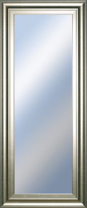 18x42 Decorative Framed Wall Mirror By Classy Art Promotional Mirror Frame #42 - Pearl Silver