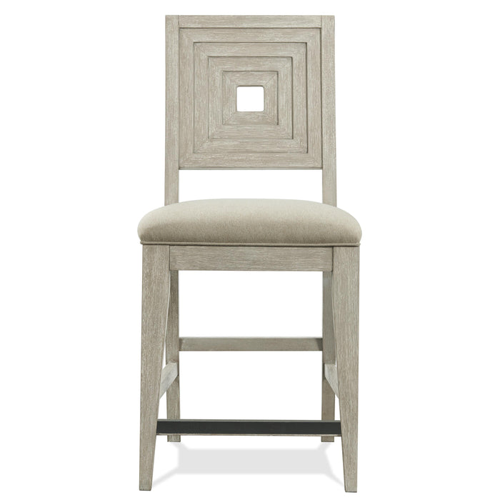 Cascade - Upholstered Wooden Back Counter Stool (Set of 2) - Dovetail