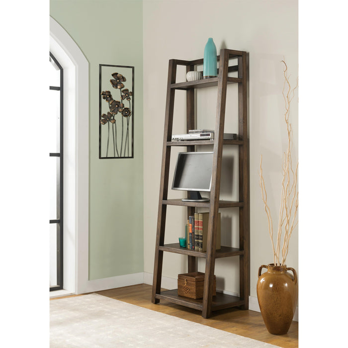Perspectives - Leaning Bookcase - Brushed Acacia
