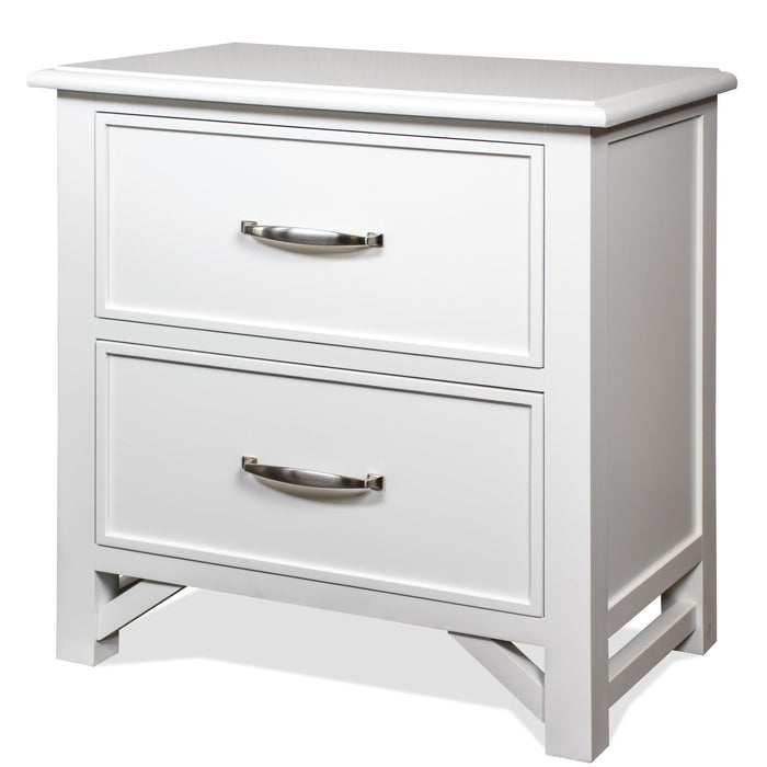 Talford - Cotton Two Drawer Nightstand - White
