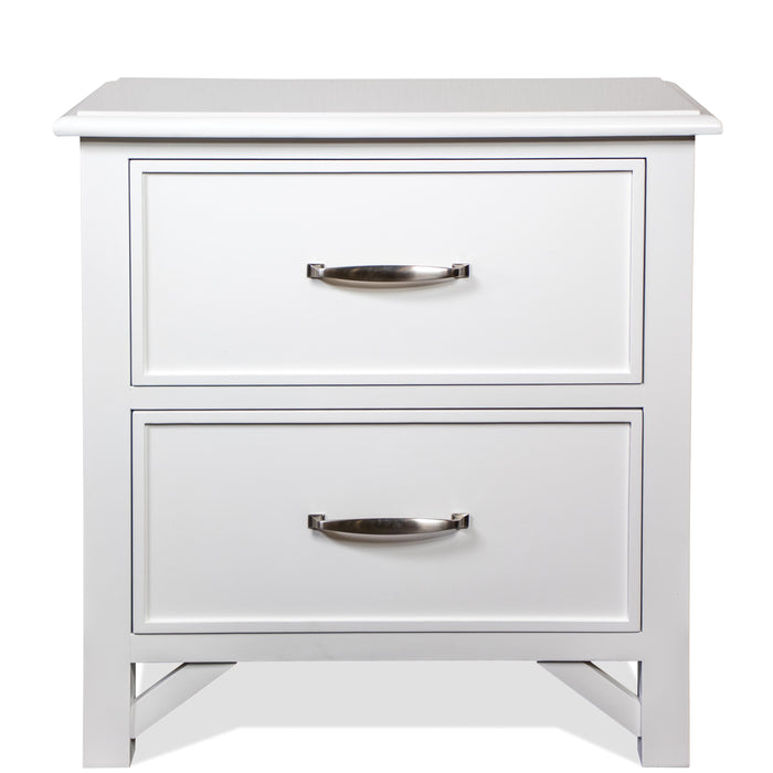 Talford - Cotton Two Drawer Nightstand - White