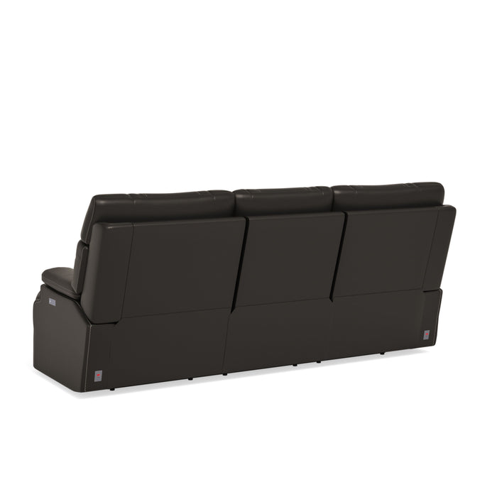 Clive - Power Reclining Sofa with Power Headrests & Lumbar - Dark Brown